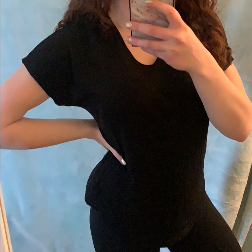 Black, flowy shirt